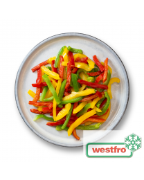 Westfro Sliced peppers red/green/yellow
