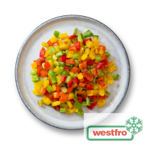 Westfro Poivrons en cubes 10x10 rouges/verts/jaunes